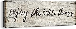 30 Wood Kitchen Ideas That Add Warmth and Texture 57 Quotes Wall Decor Enjoy the Little Things Sign Family Wall Signs Canvas ...