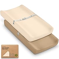 Vista 29 de Paquete de 2 fundas para cambiador de bebé para niña y niño - 32x16 viscosa suave derivada de bambú, fundas para almohadilla de mesa cambiadora