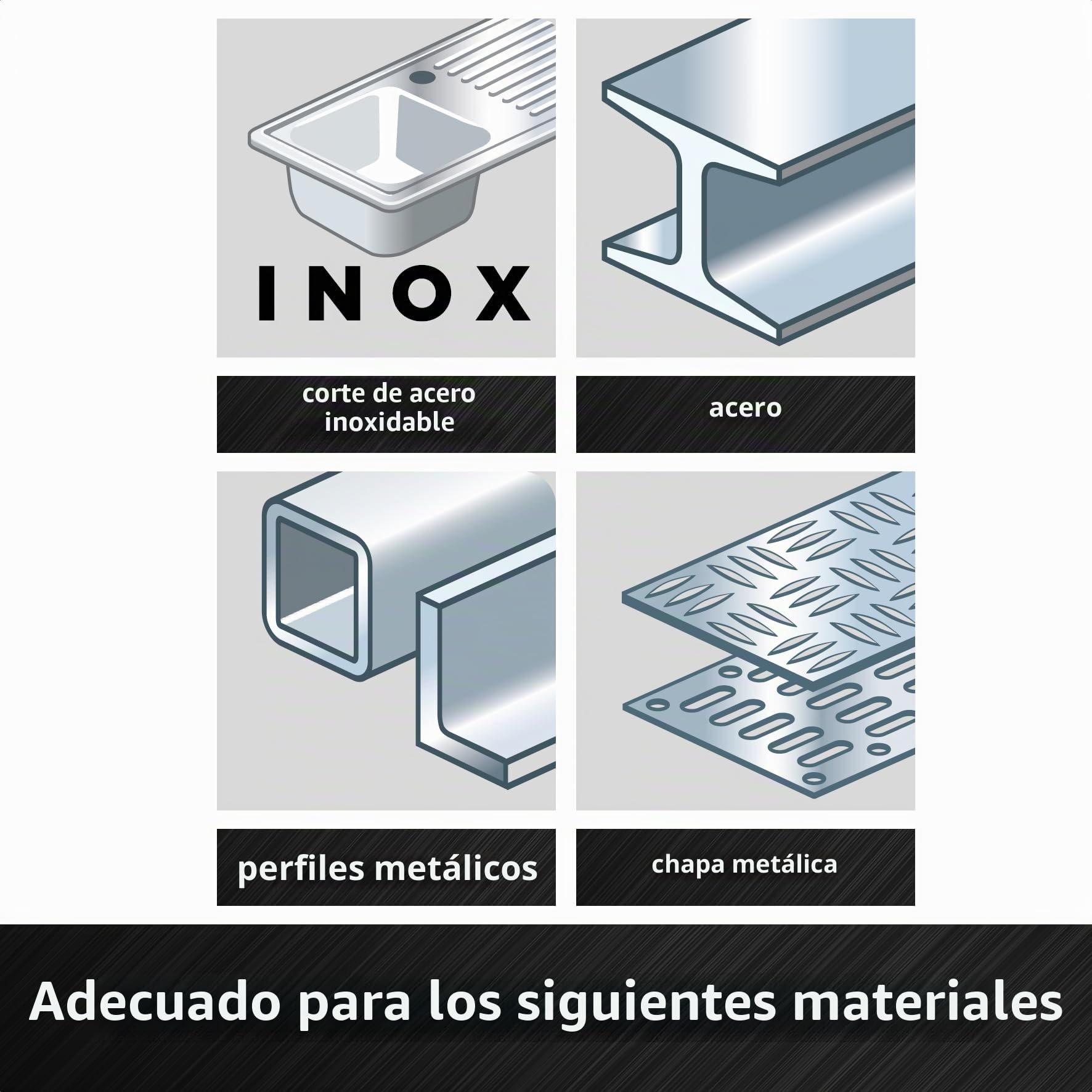 Einhell Juego de 5 discos de corte de inox y metal 115 x 1 mm