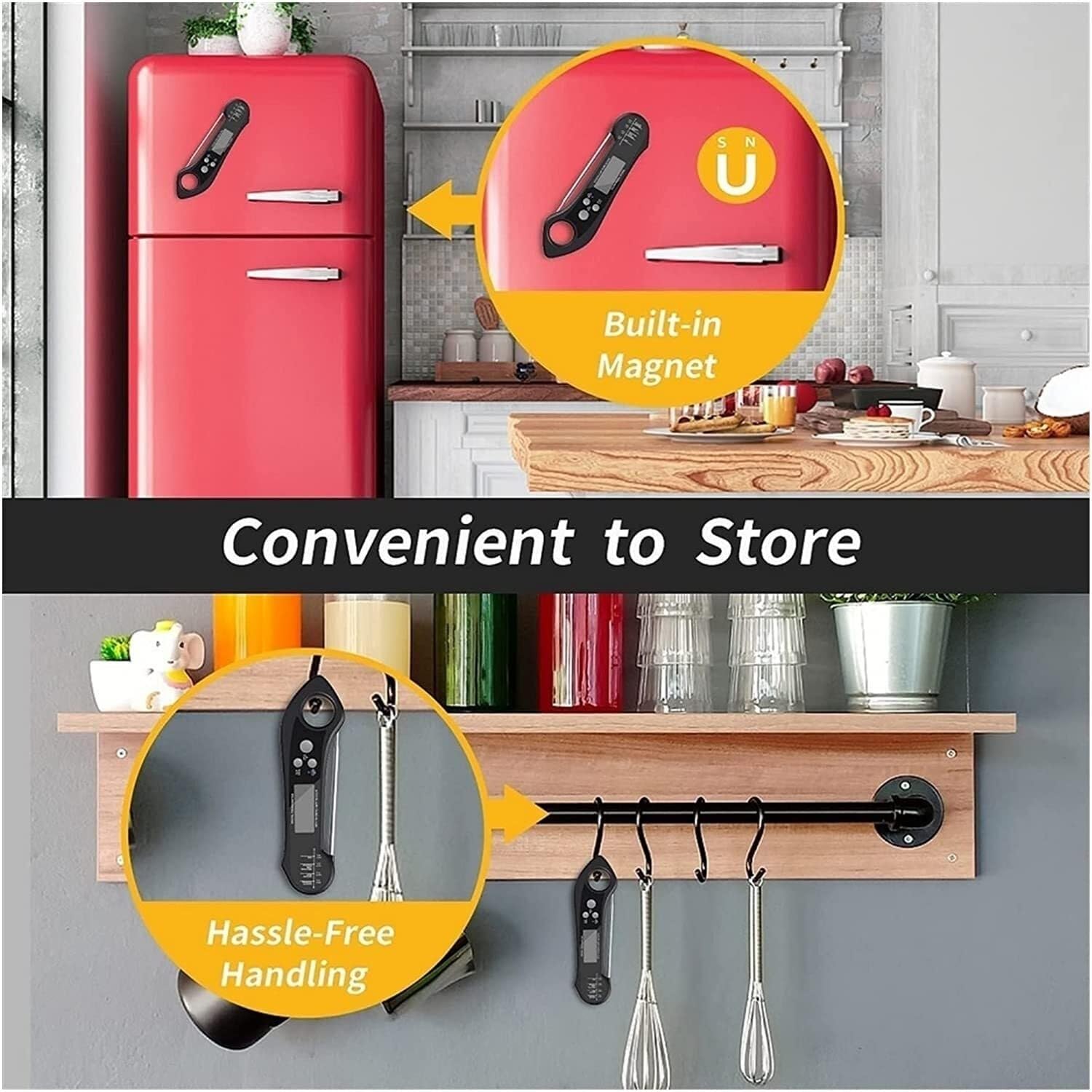 Termómetro digital for alimentos de cocina, termómetro con sonda for cocinar alimentos, herramientas de cocina