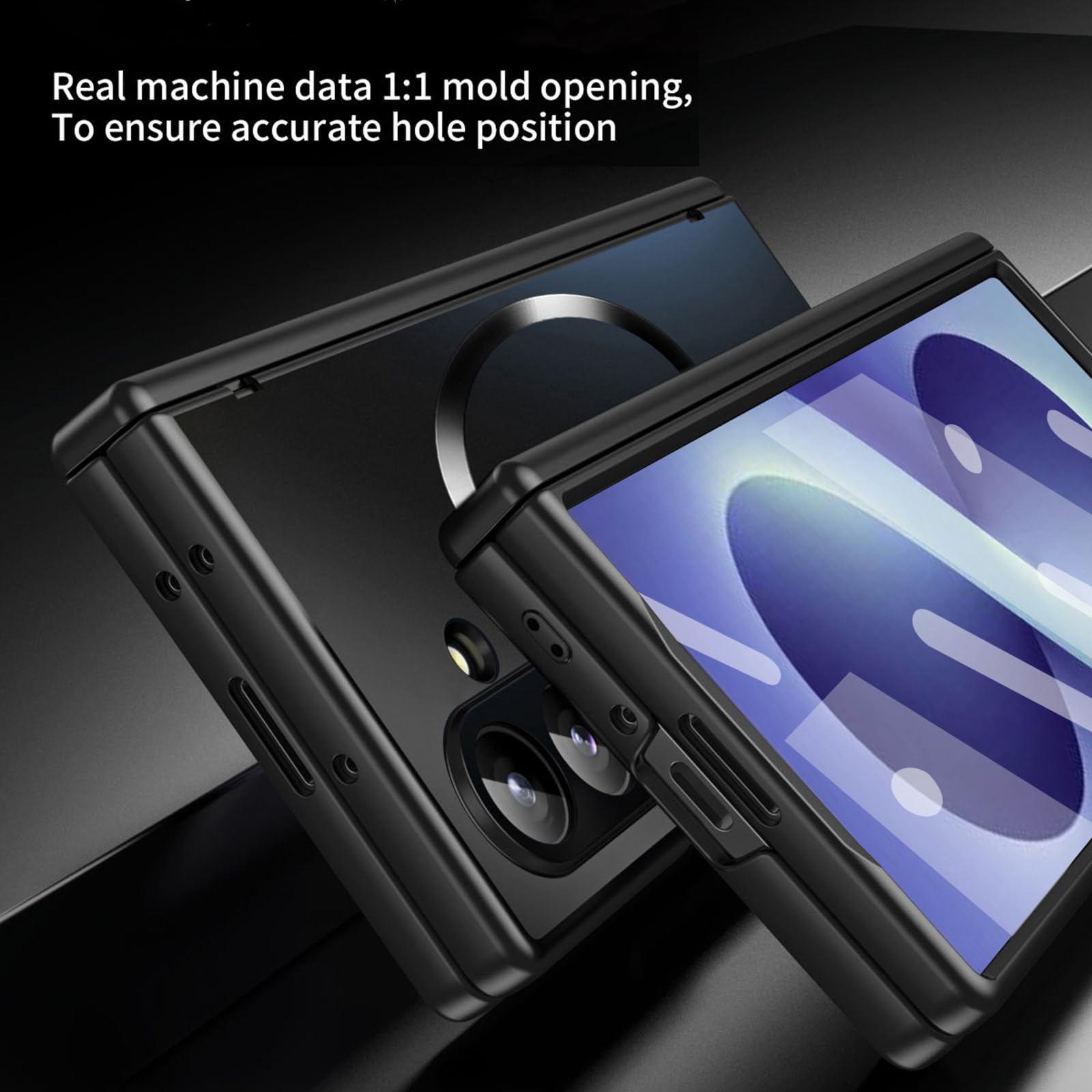 Magnetisch Hülle für Samsung Galaxy Z Fold 8 Ultra, Galvanik Gefrostet