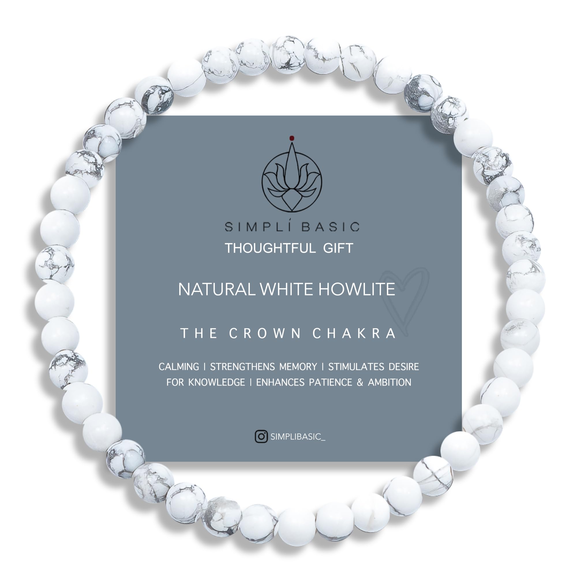 Natural Healing Gemstone Bracelet 4mm Beads, Womens & Mens, Inc Gift Box — view 14