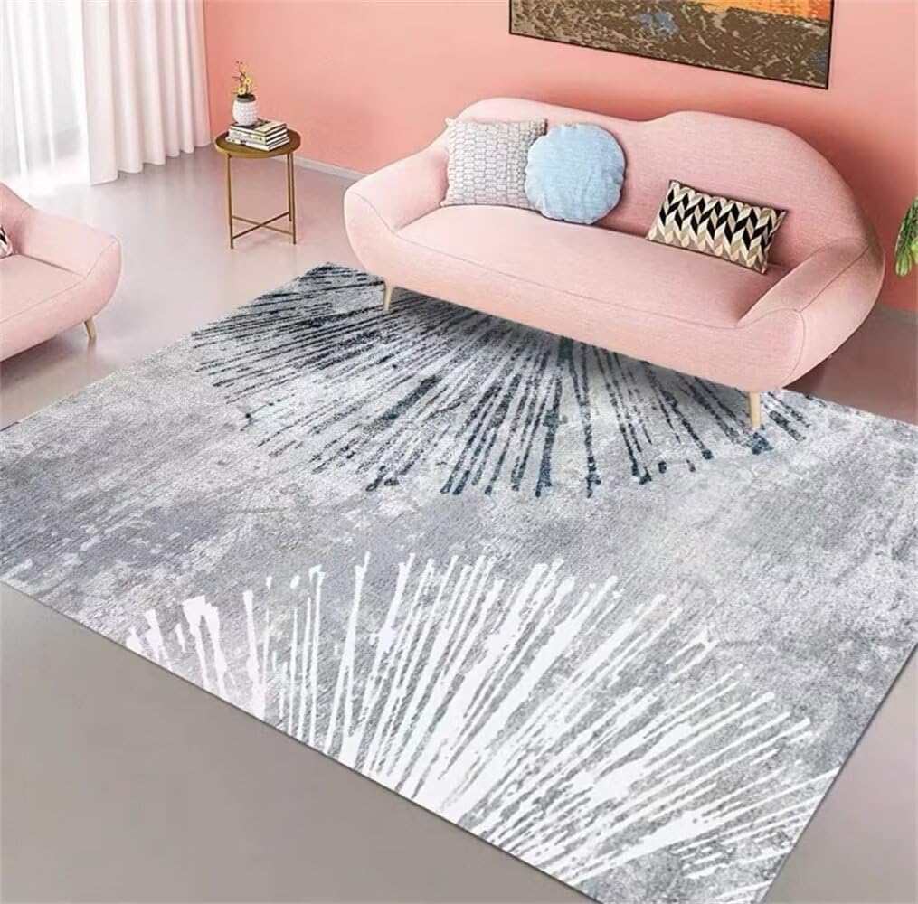 Tapis de chambre ado facile à nettoyer gris et anti-tache