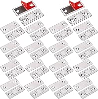 Vista 1 de Jiayi - Paquete de 18 imanes para puerta corredera de gabinete, Cierre magnético ultra-fino, Cierre magnético de acero inoxidable para cajones