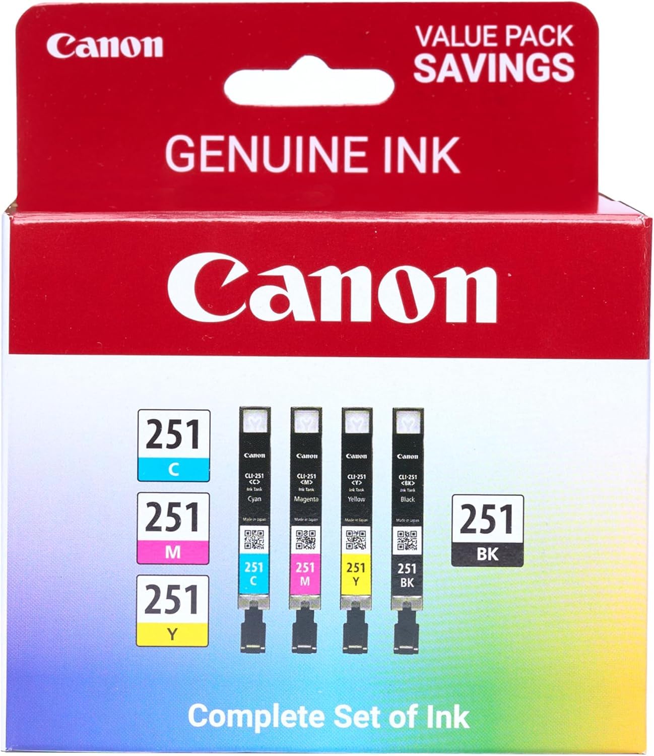 Amazon.com: Genuine Canon PGI-250 (6497B001) CLI-251 (6513B004