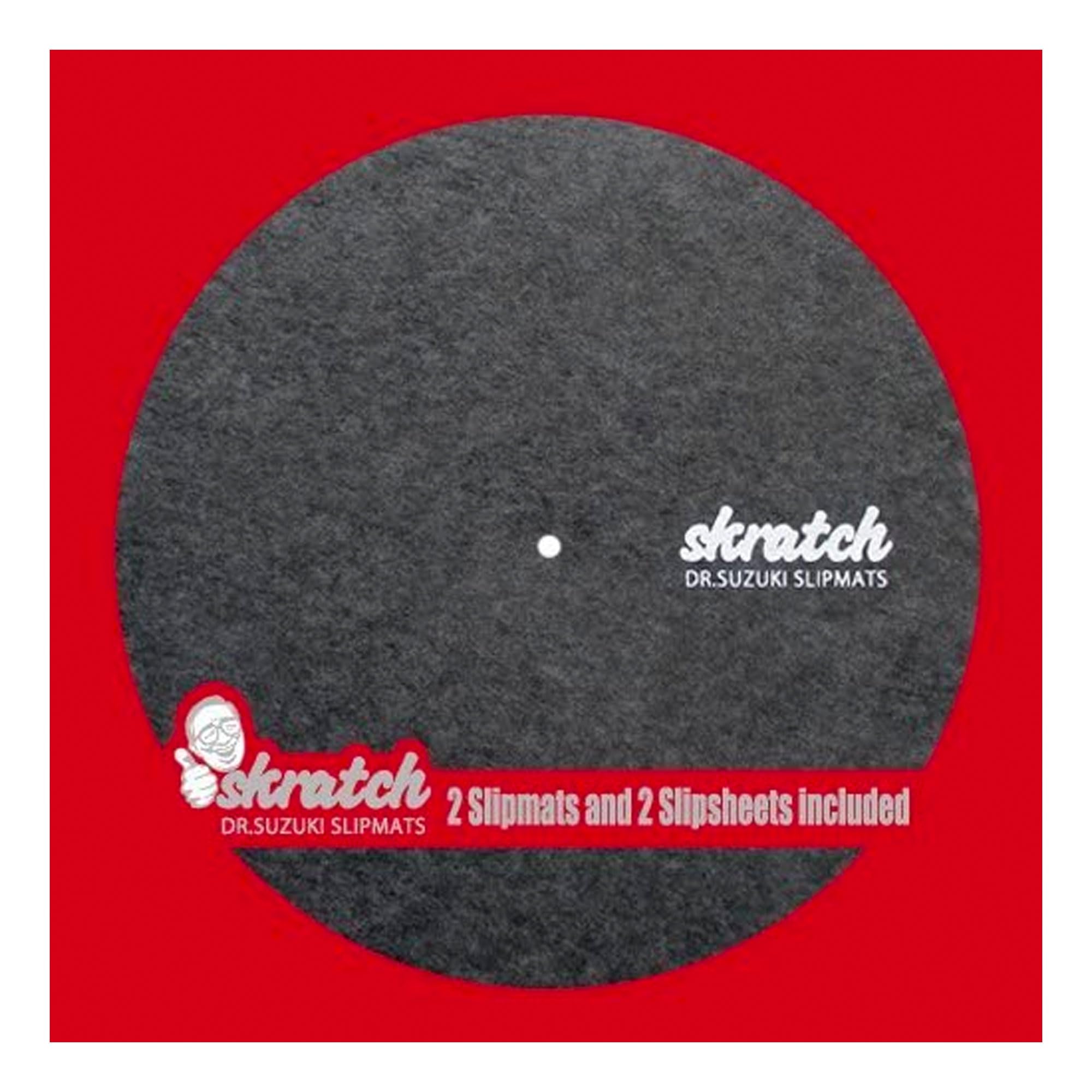 Dr Suzuki Tapis de DJ Feutrine 12 Pouces Gris