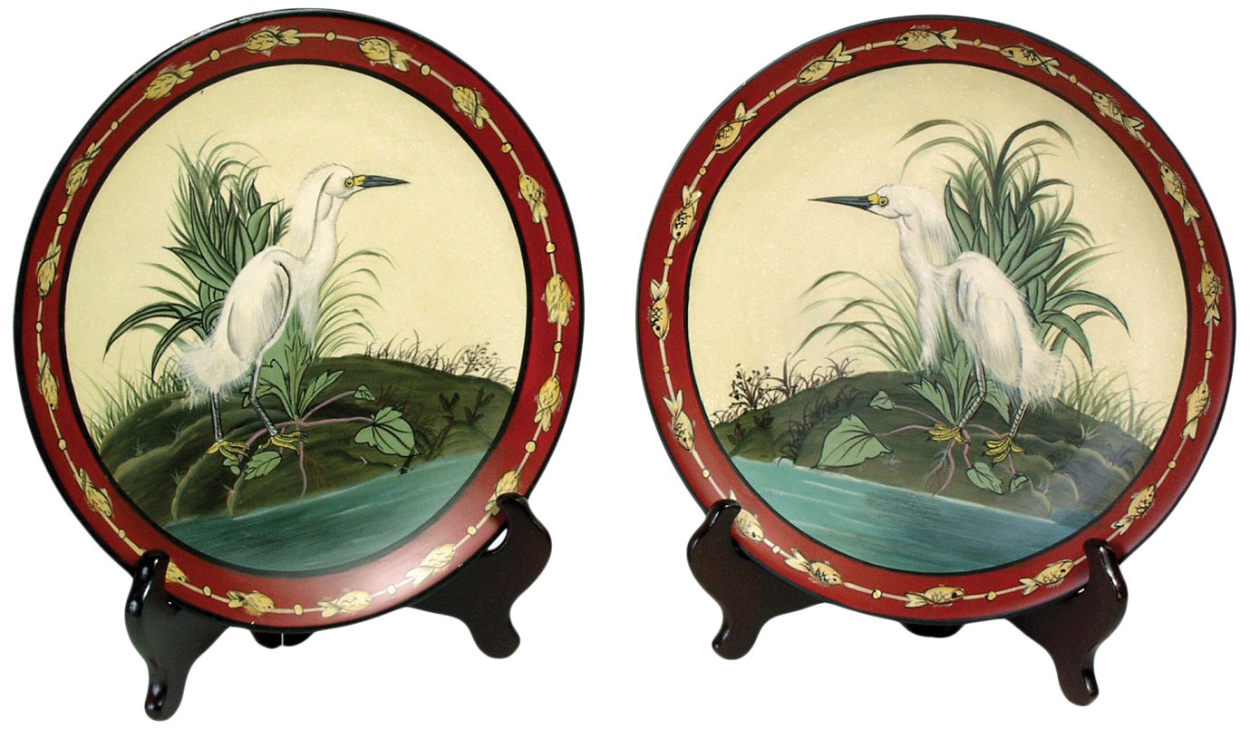 Orchard Creek Designs 10267 Heron Plate, Set of 2