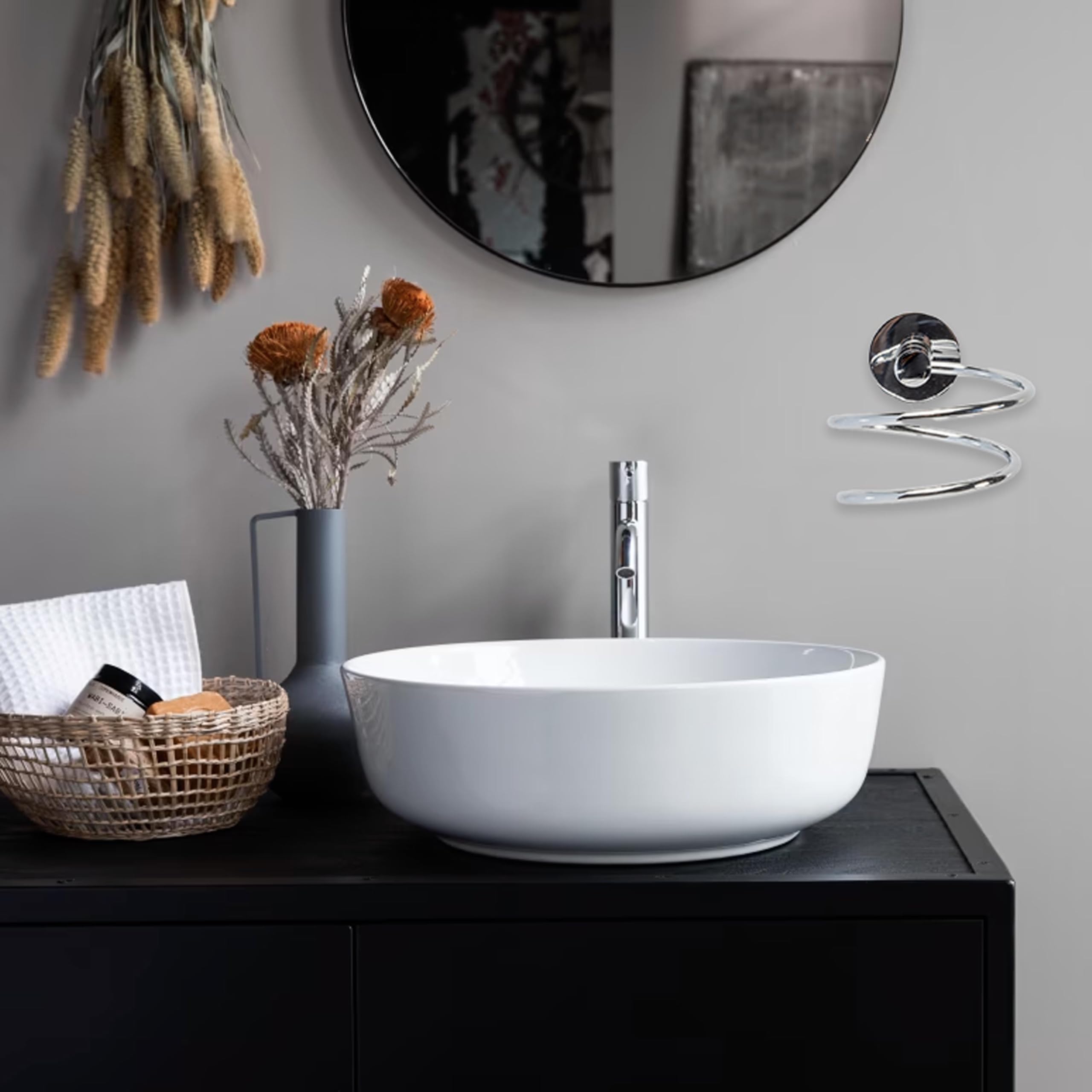 IPEA Uchwyt na dozownik naklejki ścienne - bez wiercenia - nowoczesny design - elegancki uchwyt na butelkę na mydło w płynie do przyklejania w łazience, pod prysznicem, kuchnią, domem