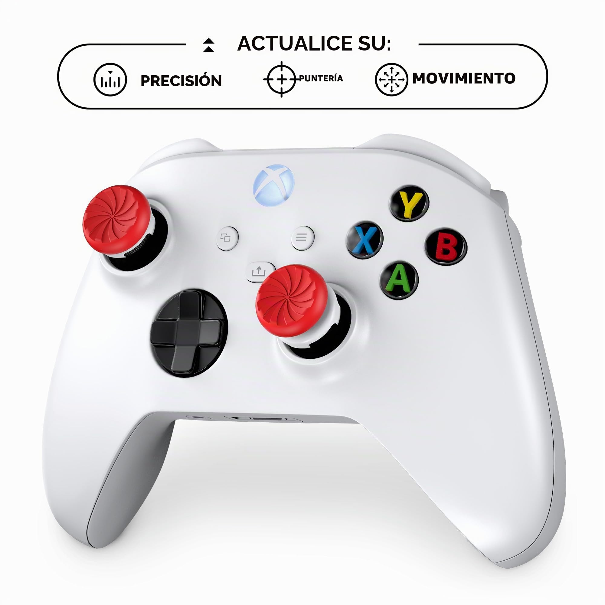 KontrolFreek FPS Freek Inferno - Controlador para Xbox One y Xbox Series X, palancas Pulgares de Rendimiento, 1 Altura Alta, 1 Altura Media, Rojo/Blanco