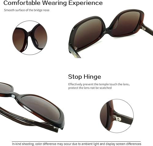 Miniatura 3 de Gafas de sol cuadradas para mujer, 100% protección UV, lentes polarizados, resistentes y maravillosas gafas de sol para conducir golf