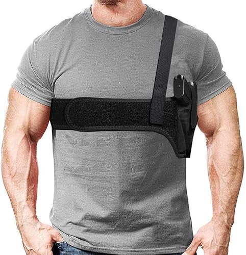 Funda de hombro para transporte oculto, funda universal para axilas para hombres y mujeres, funda de pecho disponible para zurdos y diestros, se