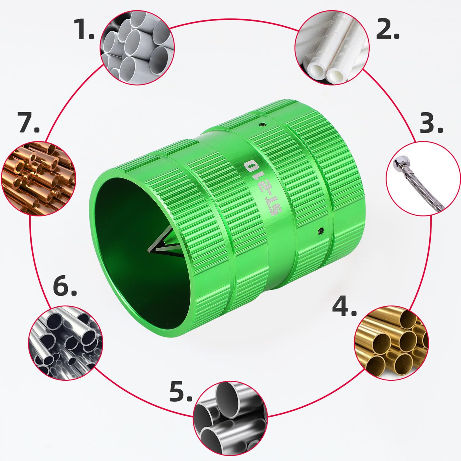 CHICIRIS Pipe Deburring Tool Compact Design Easy to Use for Copper and