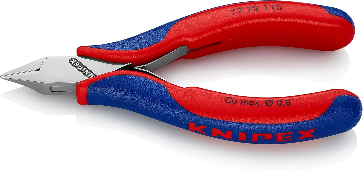 Knipex 77 72 115 Electronics Diagonal Cutters 4,53" with pointed mini-head