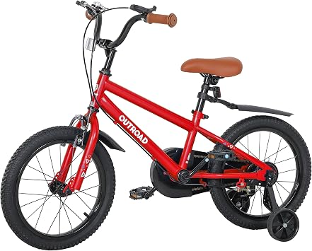 Max4out Folding Kids Bike for 3-9 Years Old Boys and Girls Bicycles with Flash Lighting Training Wheels 14/16/18 Inch