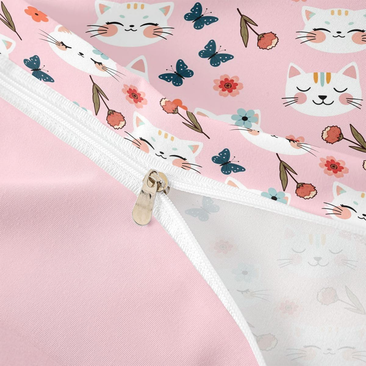 Feelyou Cute Girls Cats Duvet Cover Breathable King Size image 5