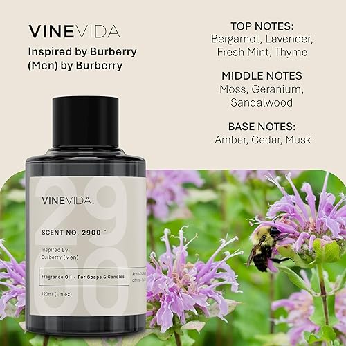 Miniatura 26 de VINEVIDA Aceite aromático n.º 4800 inspirado en un millón de hombres para fabricación de velas y jabón, fabricado en Estados Unidos