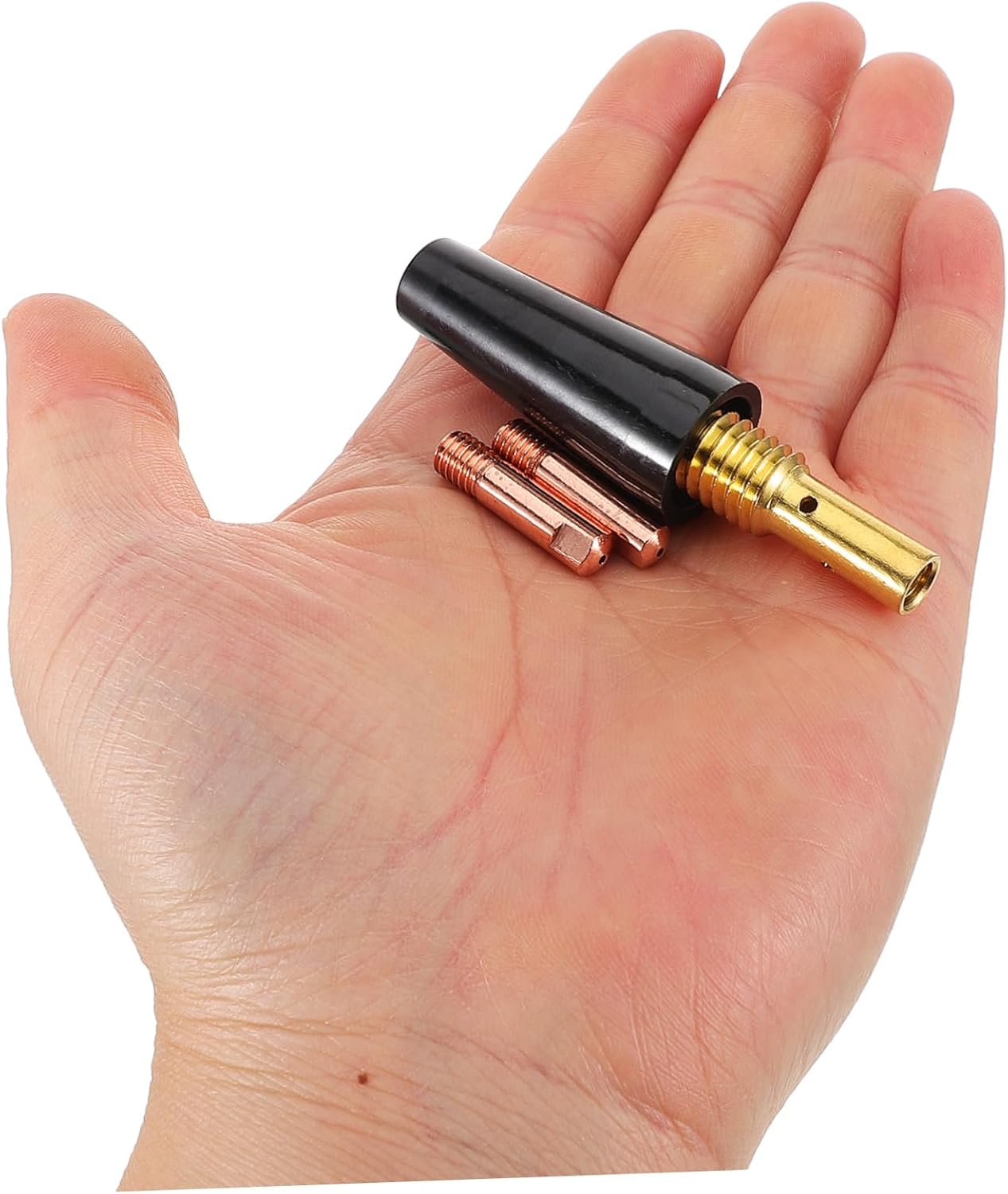 SOLUSTRE Mig Welding Nozzle Protective Sleeve Set Conductive Tips and Rods for Enhanced Efficiency and Tool Protection Easy to Install for Welding Professionals