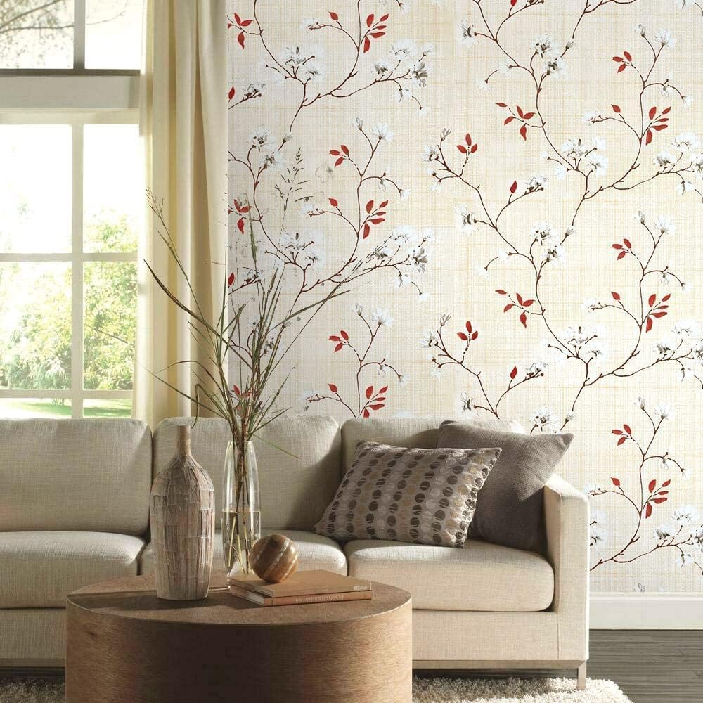 Univocean Realistic Pink Floral Peel and Stick Home Wallpaper, PVC Self ...