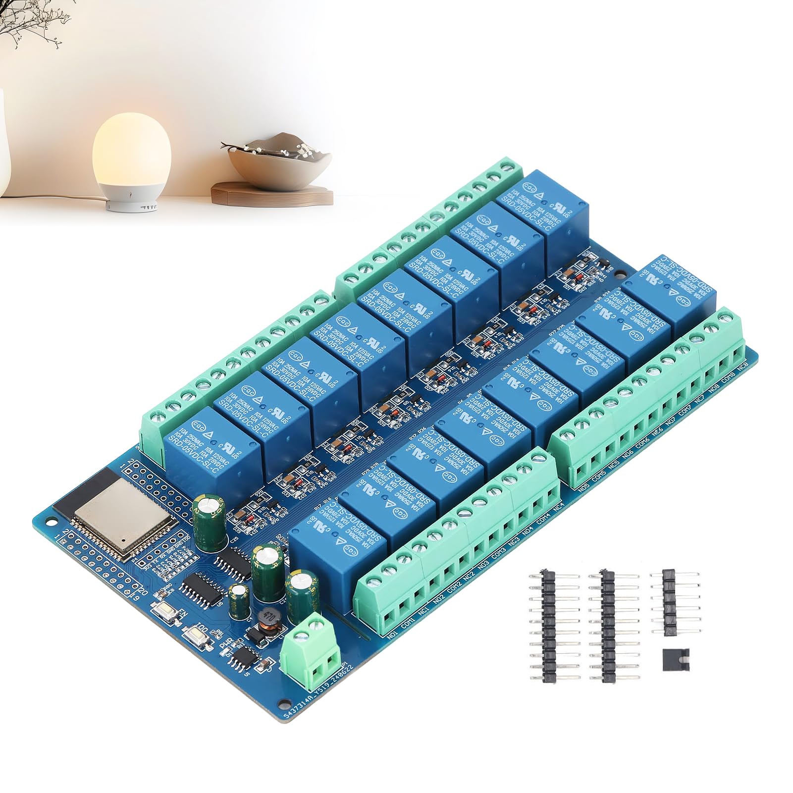 16 canal de relé Módulo Junta de Desarrollo de 16 canales Relé Estable ESP32-WROOM para Casas Inteligentes DC5-12V