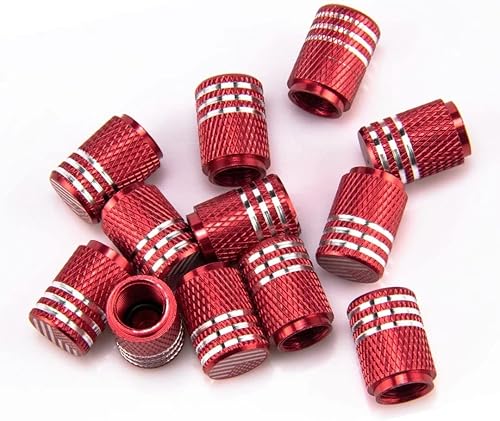 Miniatura 3 de SINGARO Tapón de válvula de bandera estadounidense, 12 tapas de neumático selladas de goma de aleación de aluminio, universal para automóviles