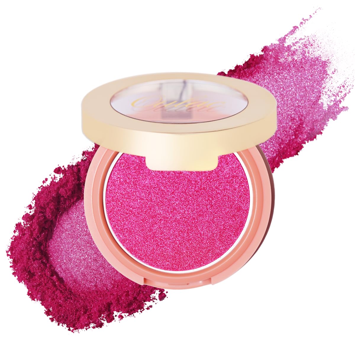 Oulac Blusher for Cheeks Make up, Long-Lasting Powder Blush For High-Pigment Colour, 12 Hour Fade & Sweat Resistant, Vegan & Cruelty-Free, F12 Razzmatazz