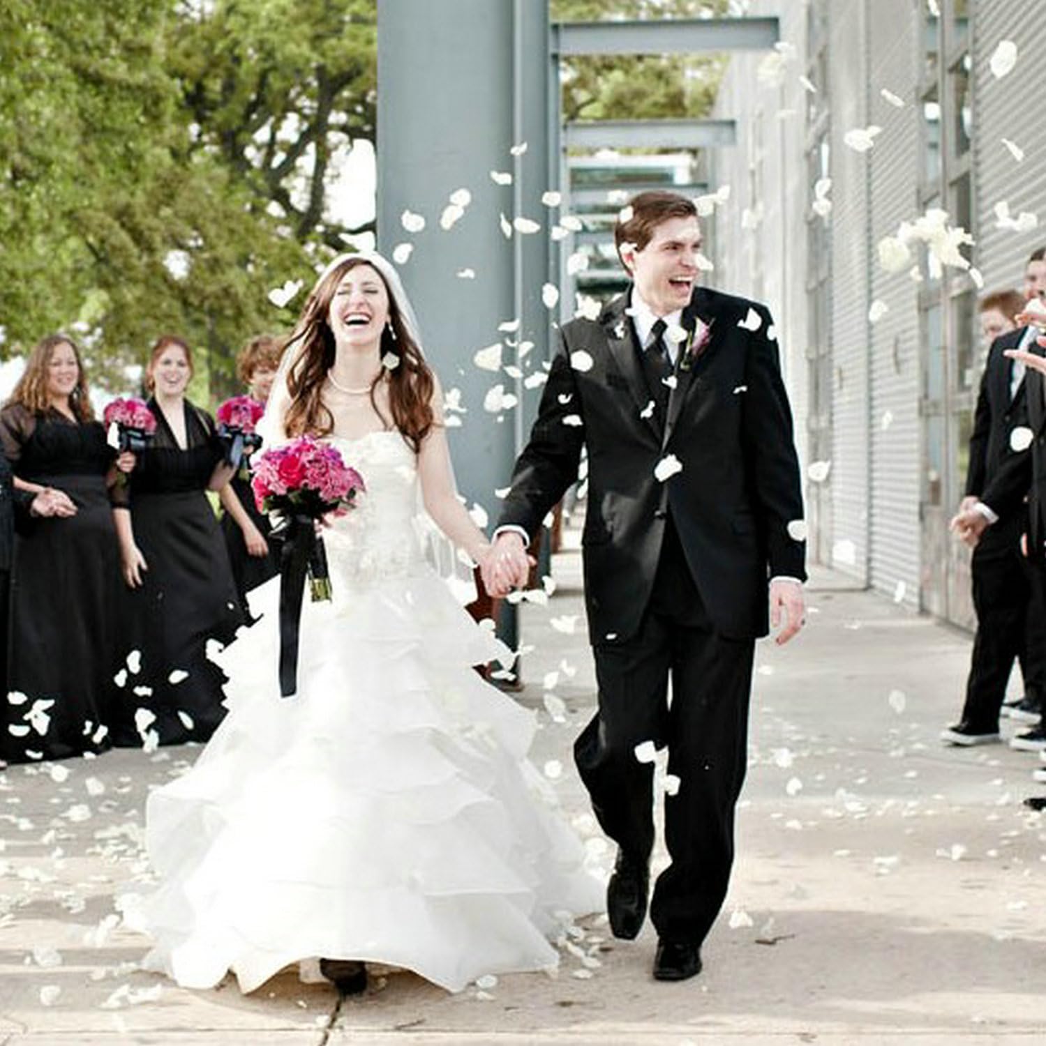 CODE FLORIST 2200 PCS Silk Flower Rose Petals for Wedding Decorations (Ivory), 2 inch - Image 4