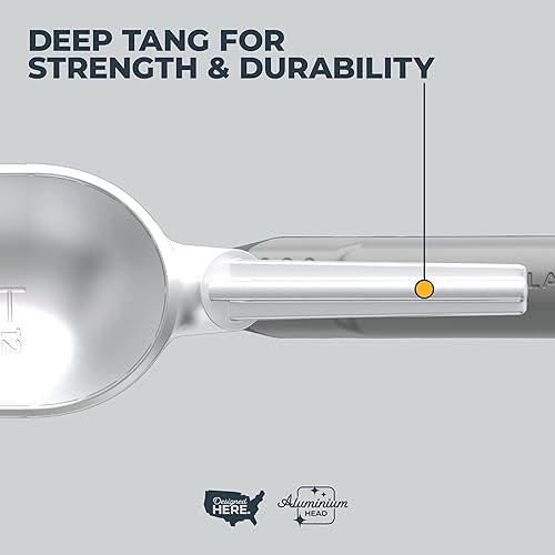 Miniatura 5 de Woodland Tools Trasplantador de jardín resistente, pala de mano estrecha de aluminio anodizado con marcas de profundidad y agarre ergonómico,