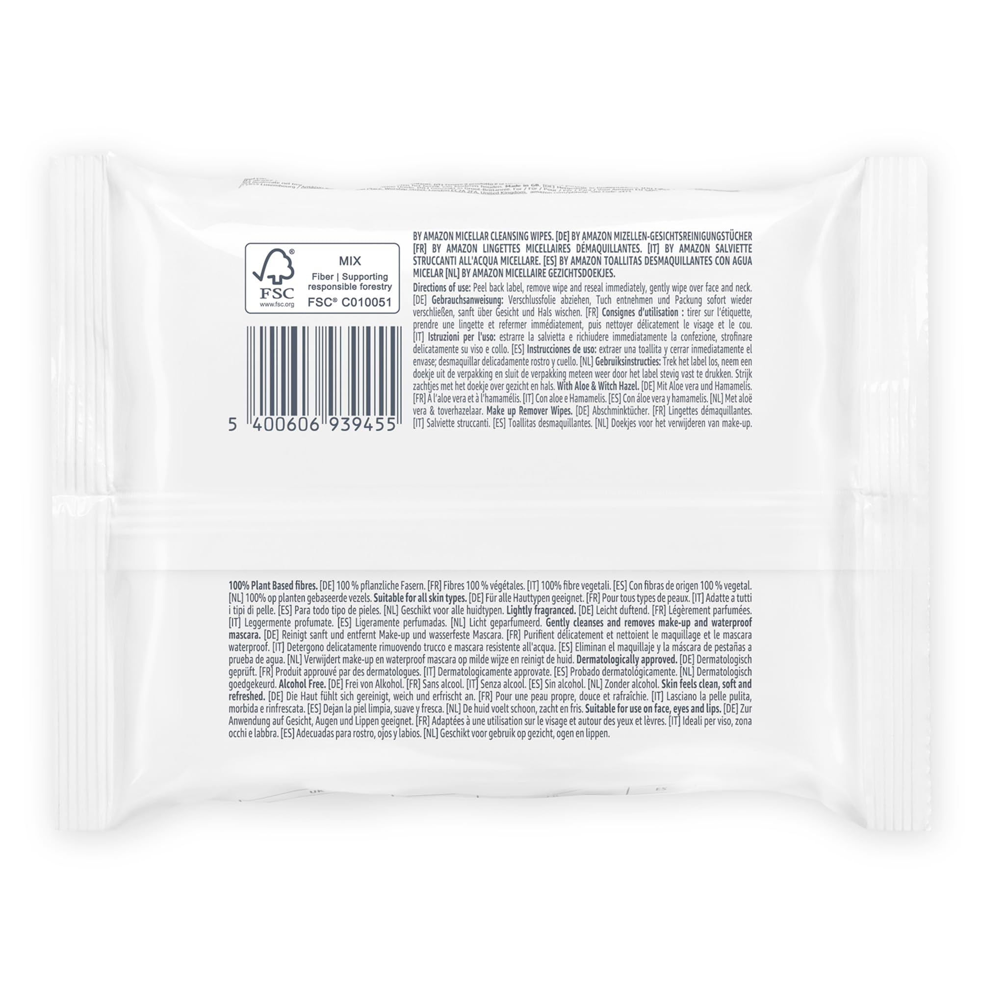 by Amazon Toallitas de limpieza facial con micelar, 25 toallitas | desmaquillantes