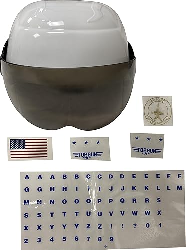 Accesorio básico para disfraz de casco de piloto de caza blanco para niños, Blanco