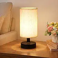 Kakanuo Cordless Table Lamp Rechargeable Small - 1 Pack Beige Black, 4000mAh Battery Operated Lamp with Touch Control Stepless Dimming, Wireless Lamp for Bedside, Nightstand, Bedroom, Living Room