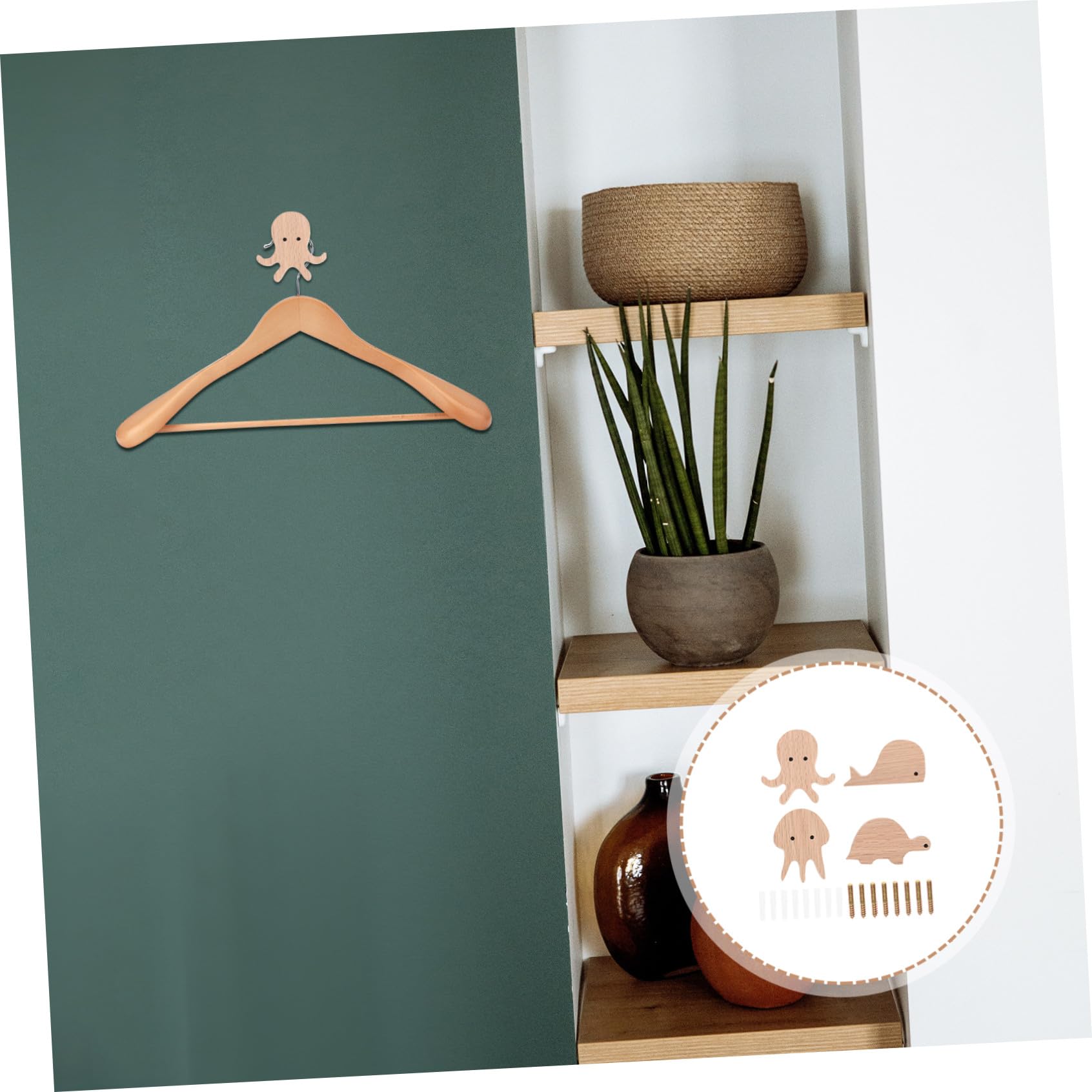 MAGICLULU 2sets Per Decorazione e Organizzazione Casa Appendini Per Cappotti Decorazioni Per Camerette