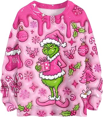 Ugly Christmas Sweater for Women Men Kids 2026 Funny Holiday Sweatshirt