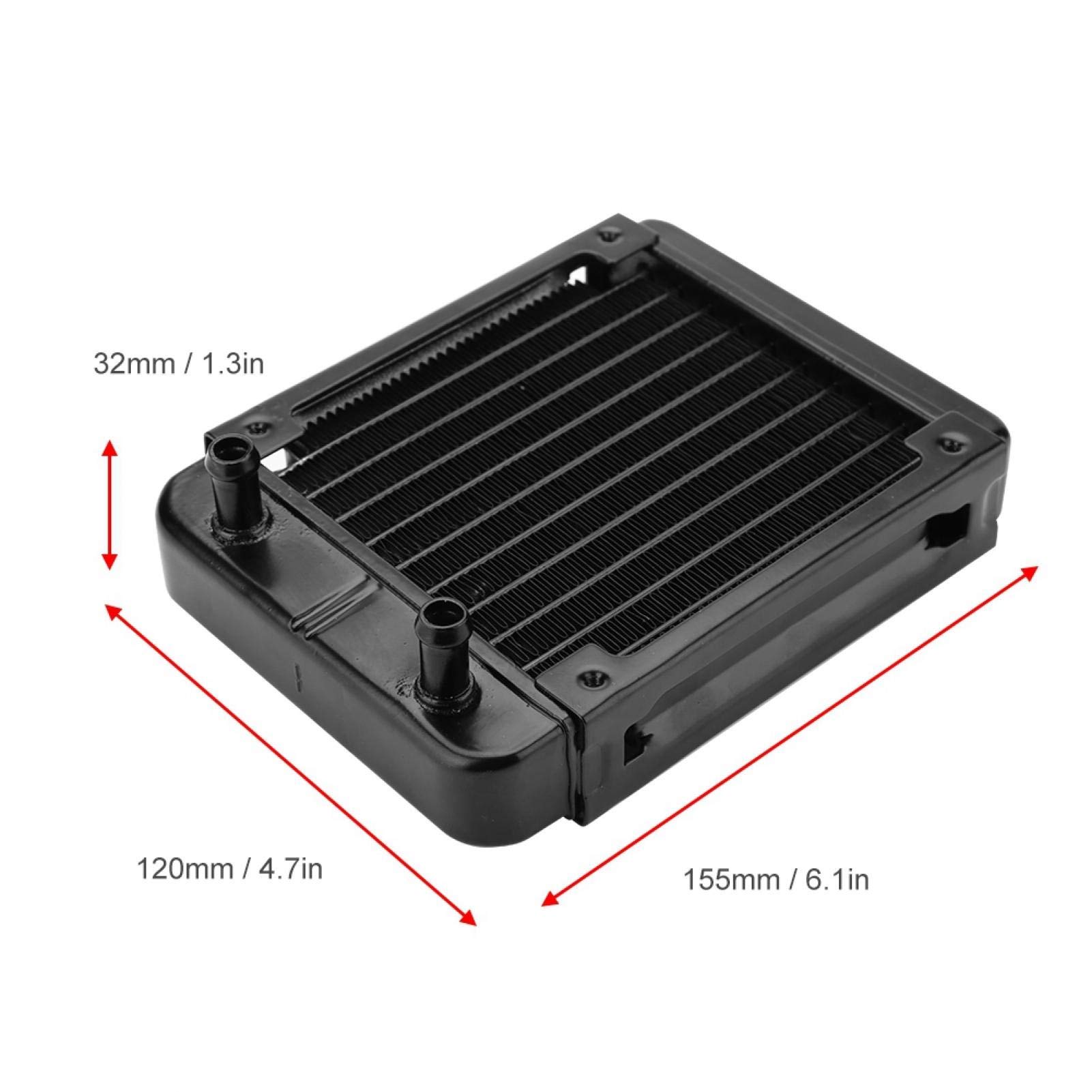 Socobeta Water Cooling Radiator 120MM Computer CPU Water Cooling Radiator Cooler Heatsink 10 Tubes, default - Image 2