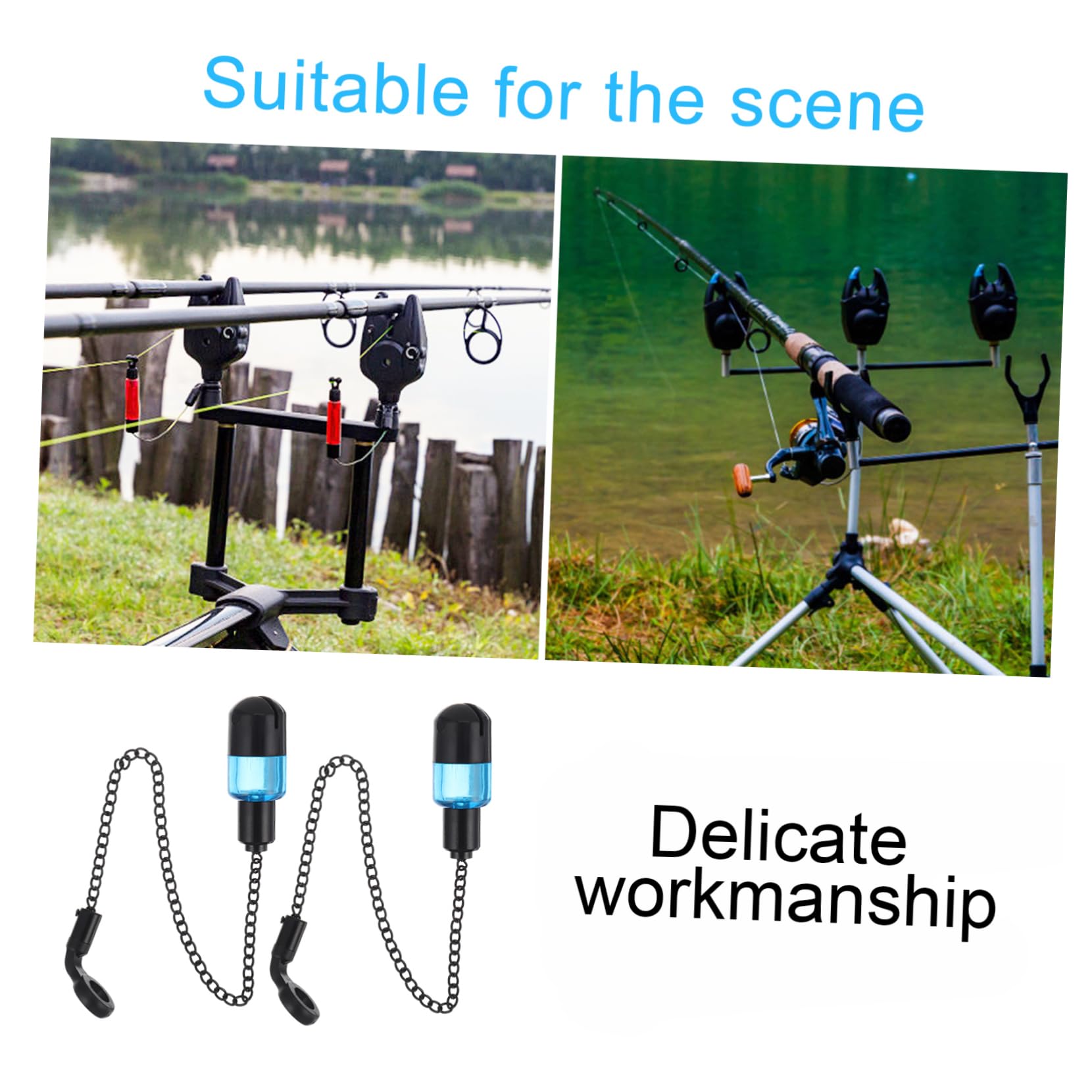 Milisten Real-time Fishing Alert Iron Fishing Alarm for Night Easy Install Fish Bite Indicator