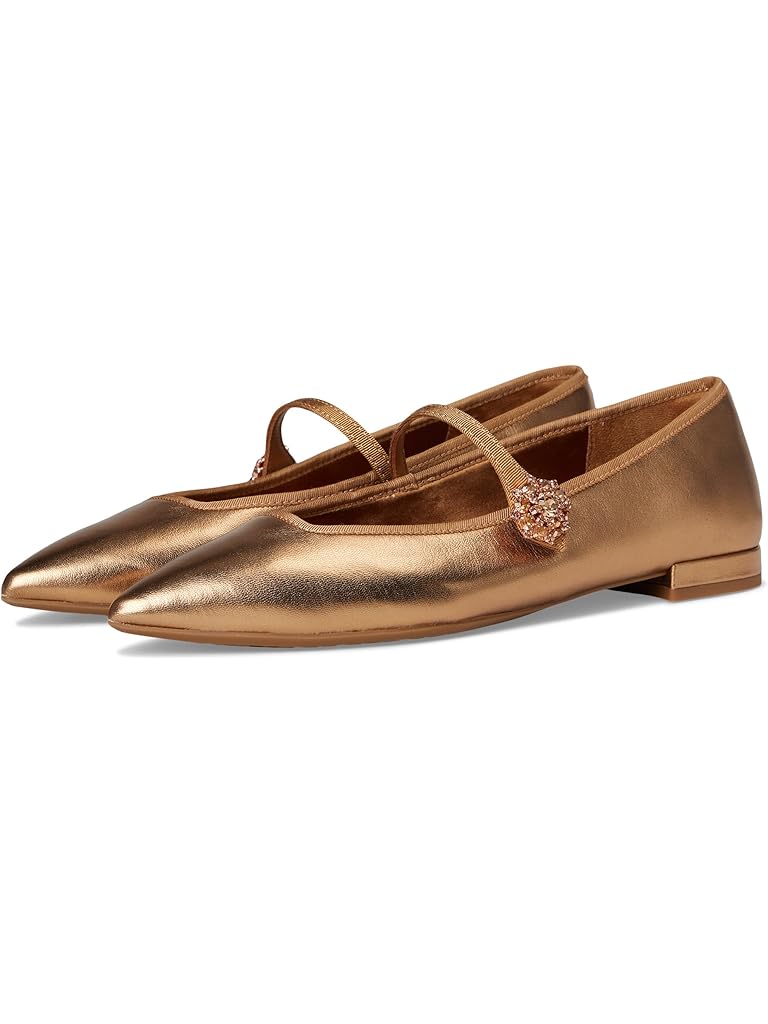 Gold Birdies Goldfinch 15 Mary Jane Metal Leather