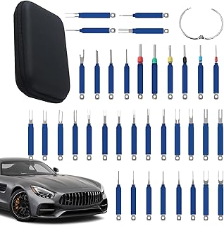電気端子の取り外し及びコネクタの抜き取り用工具セット - 36点の携帯可能なポータブル工具キット,端子ピンリムーバーツール ワイヤー端子エキストラクター | 車両配線システムのピン抜き修理メンテナンスワークショップ用工具箱