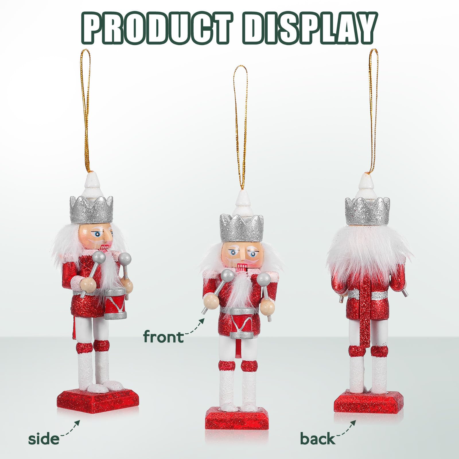 minkissy 10 Unidades Decorativo de Madera Diseño Clásico para Decorar Mesa o Árbol en Navidad y Hogar Ambiente Festivo