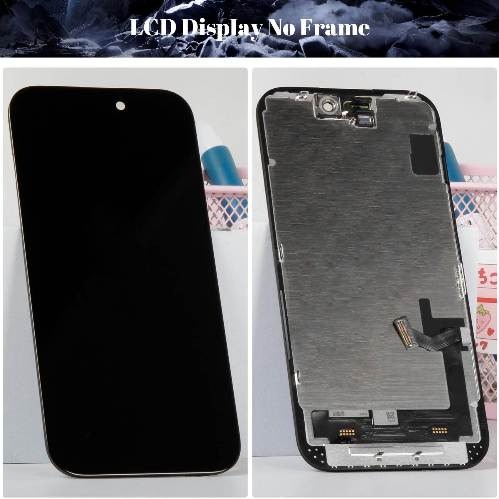 TFT pour iPhone 15 Écran de remplacement pour iPhone 15 LCD pour iPhone 15 A3090, A2846, A3089, A3092 Écran tactile Digitizer Assemblée (Noir)
