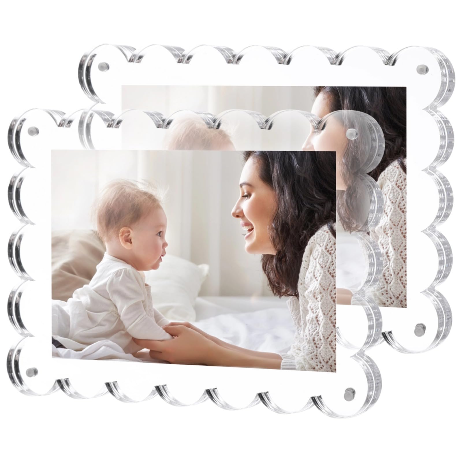 Cadre photo festonné magnétique pour une déco de bureau chic