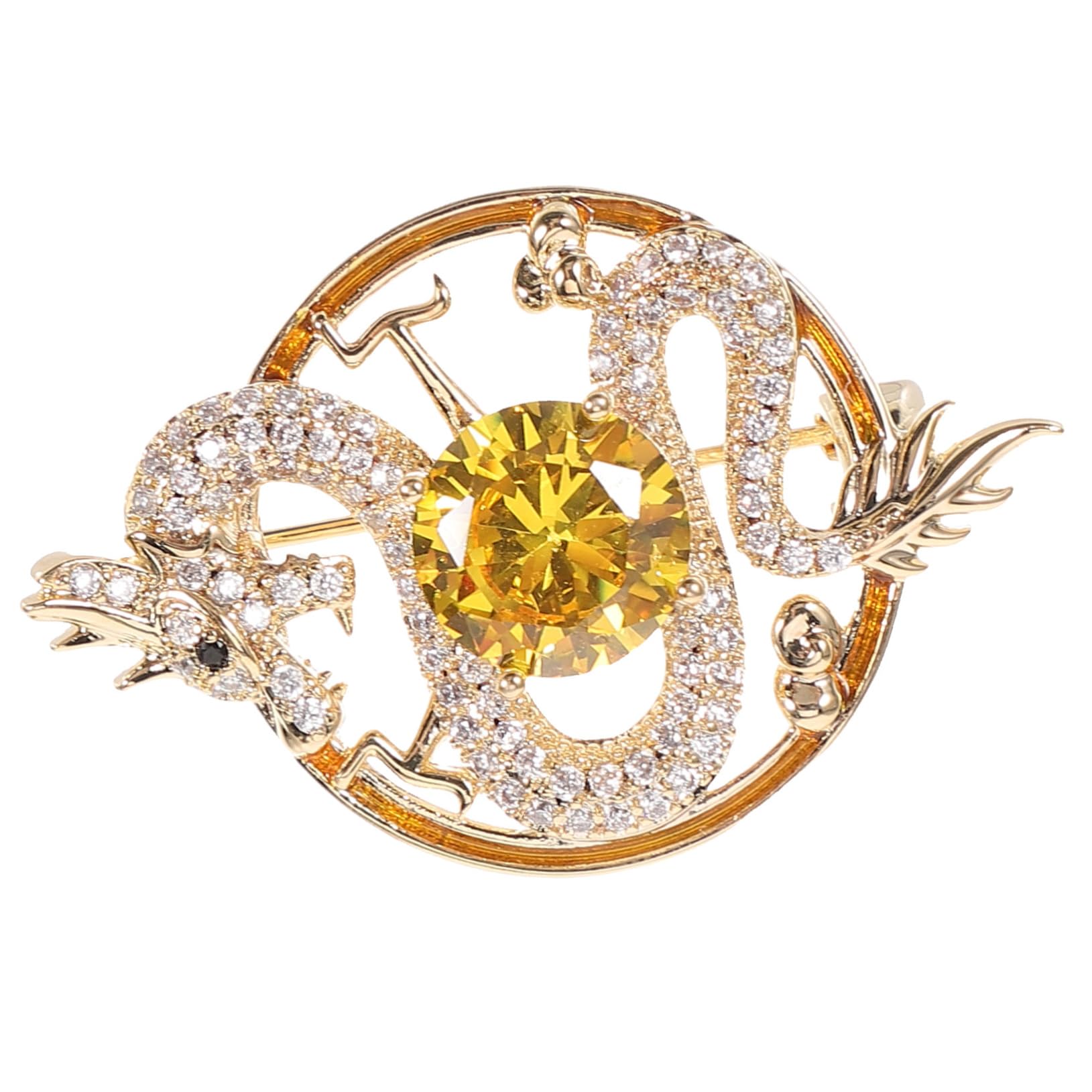 Healeved Dekorative Stifte Umhangverschluss Dekorationen Drachenbrosche Brosche für Frauen Drachen-Pin-Brosche Broschen Schmuck für Frauen Brosche für Kleidung Kupfer Golden