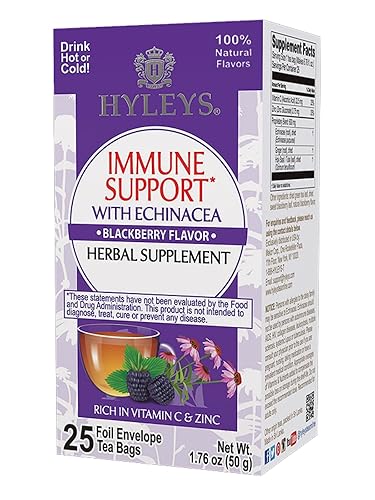 Miniatura 2 de Hyleys - Té de inmunidad con sabor a arándano y equinácea, 25 bolsas de té (paquete de 1), apoya tu sistema inmunológico