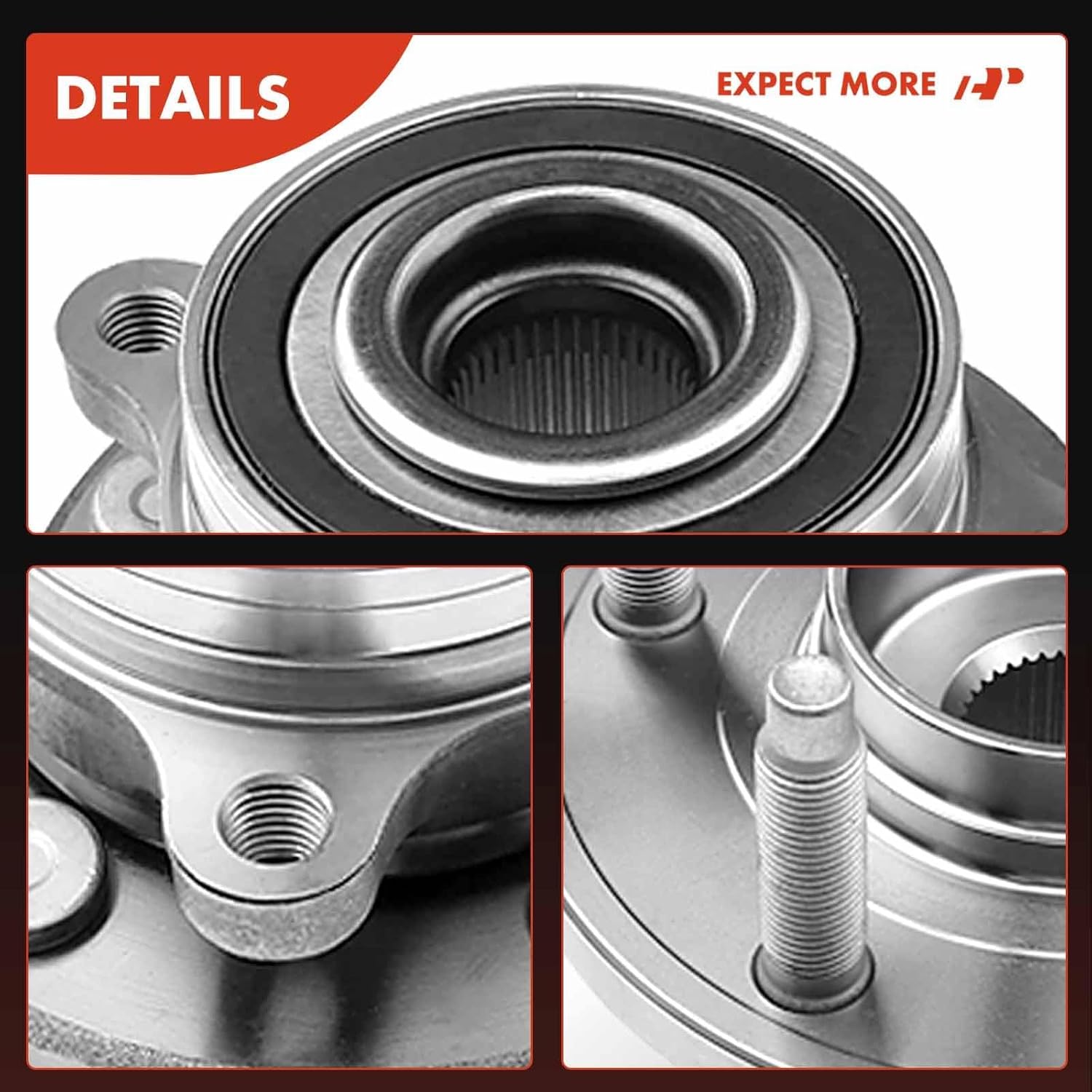 A-Premium 2 x Wheel Bearing and Hub Assembly with 5-Lug Compatible with Ford Edge Taurus Flex Police Interceptor Sedan Special Service Police Sedan & Lincoln MKX MKS MKT, Non-ABS