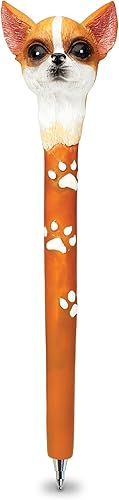 Planet Pens Chihuahua Dog Novelty Pen - Lindo bolígrafo divertido y único para niños y adultos, suministros de oficina, bolígrafo de escritura de