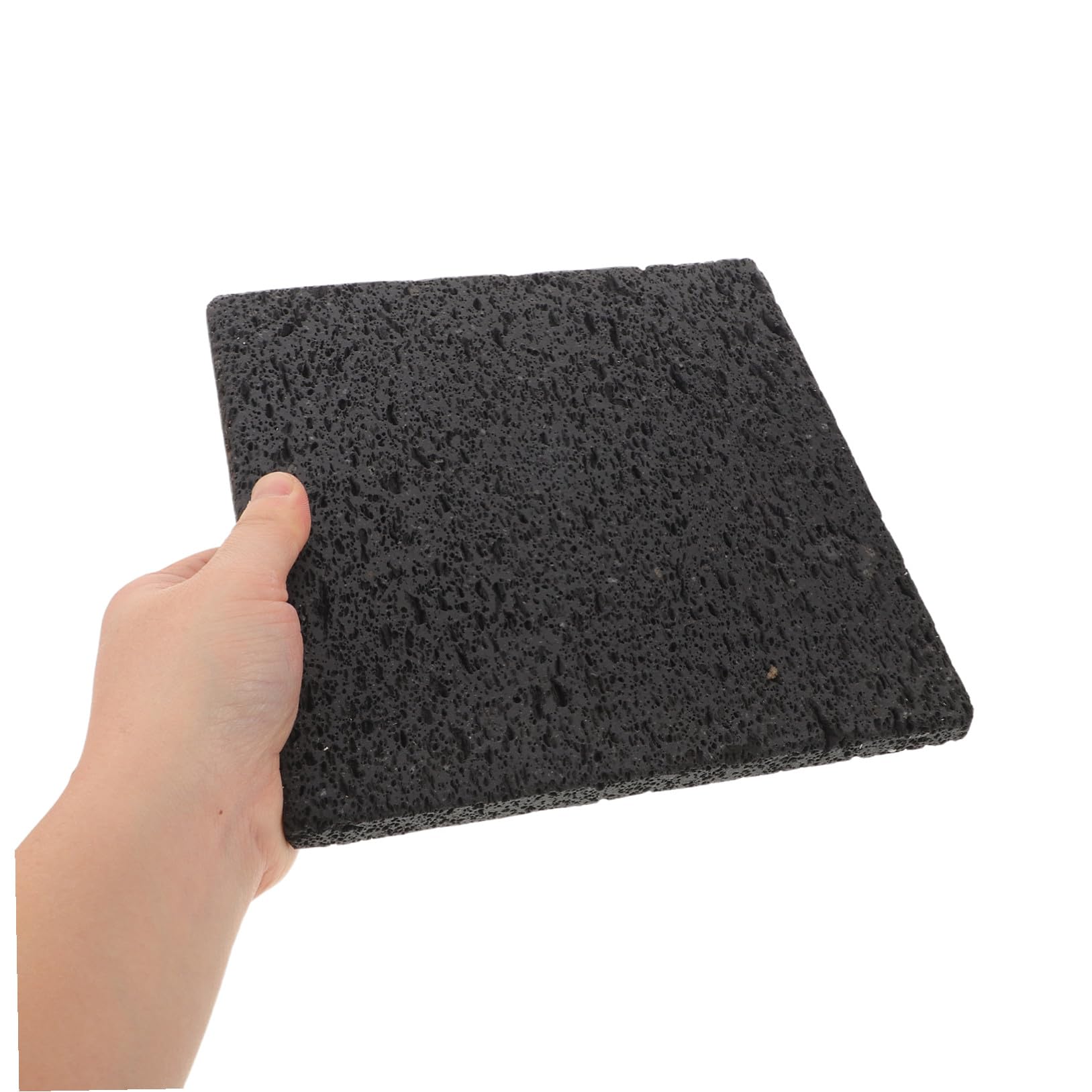 Gatuida Pietra Lavica per Barbecue Coreano in Pietra Naturale Nero, Resistente al Calore e Facile da Pulire, Piastra Rettangolare per Grigliare Pesce e Verdure in Cucina Indoor