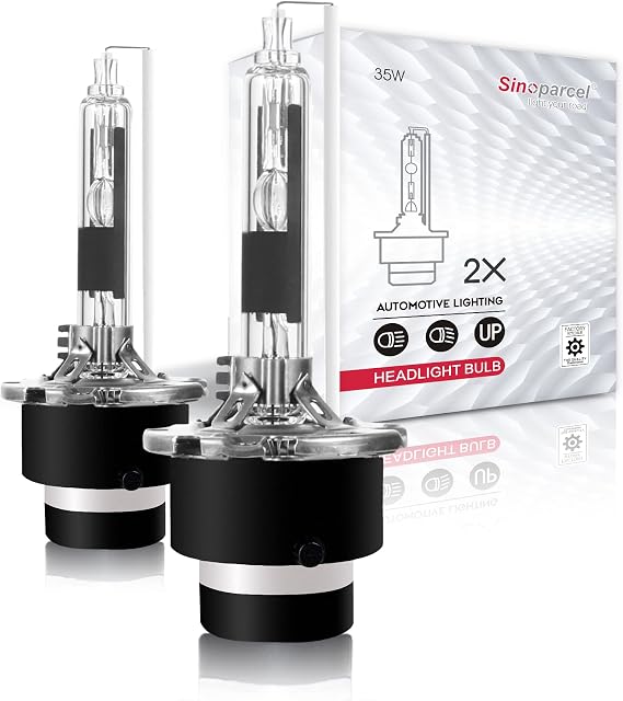 Sinoparcel D2R Xenon Bulb -2 Years Warranty- 35W 85V 6000K HID Headlight Replacement -Discharge Lamp -Pack of 2