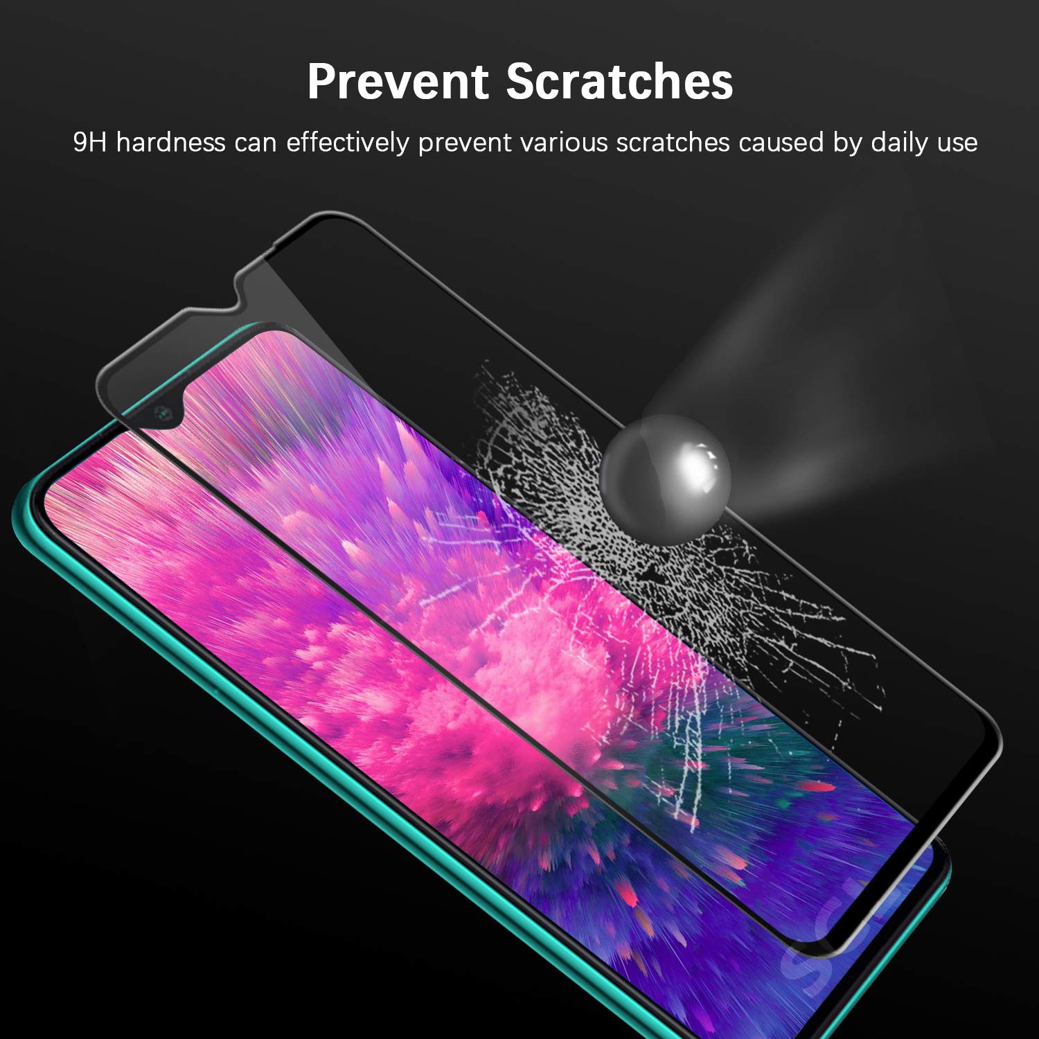 Vetro Temperato NEW'C Per Xiaomi Redmi Note 8 Pro E Redmi 9 - Anti Graffio, 9H, Ultra Trasparente - Foto 7