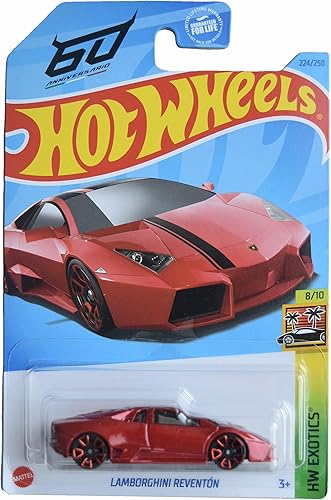 Hot Wheels Lamborghini Reventon, HW Exotics 810 rojo 224250