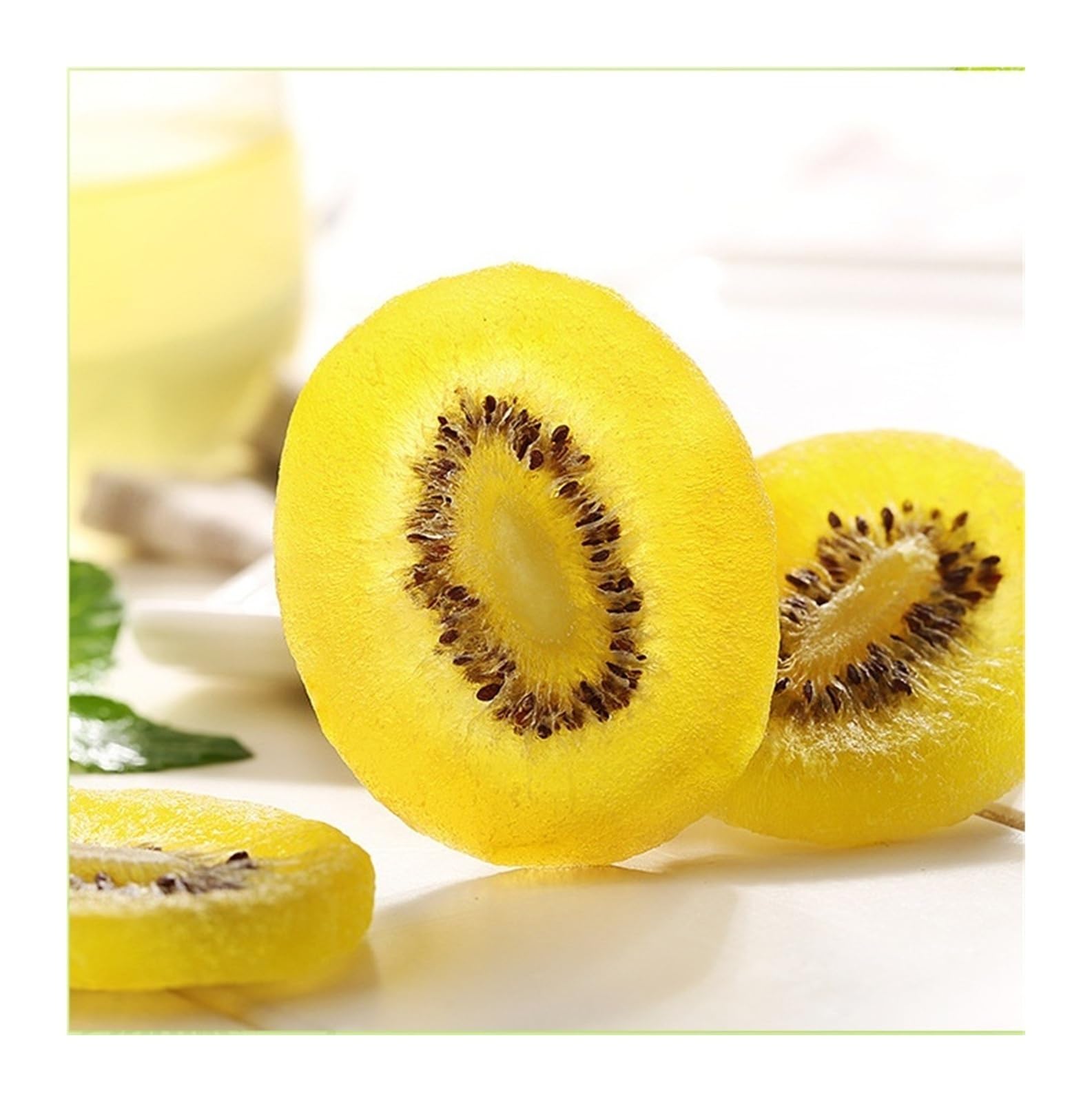50 g de kiwi seco, dulce y picante, suave y masticable, con un aroma delicado, un delicioso refrigerio de frutos secos(10pcs)