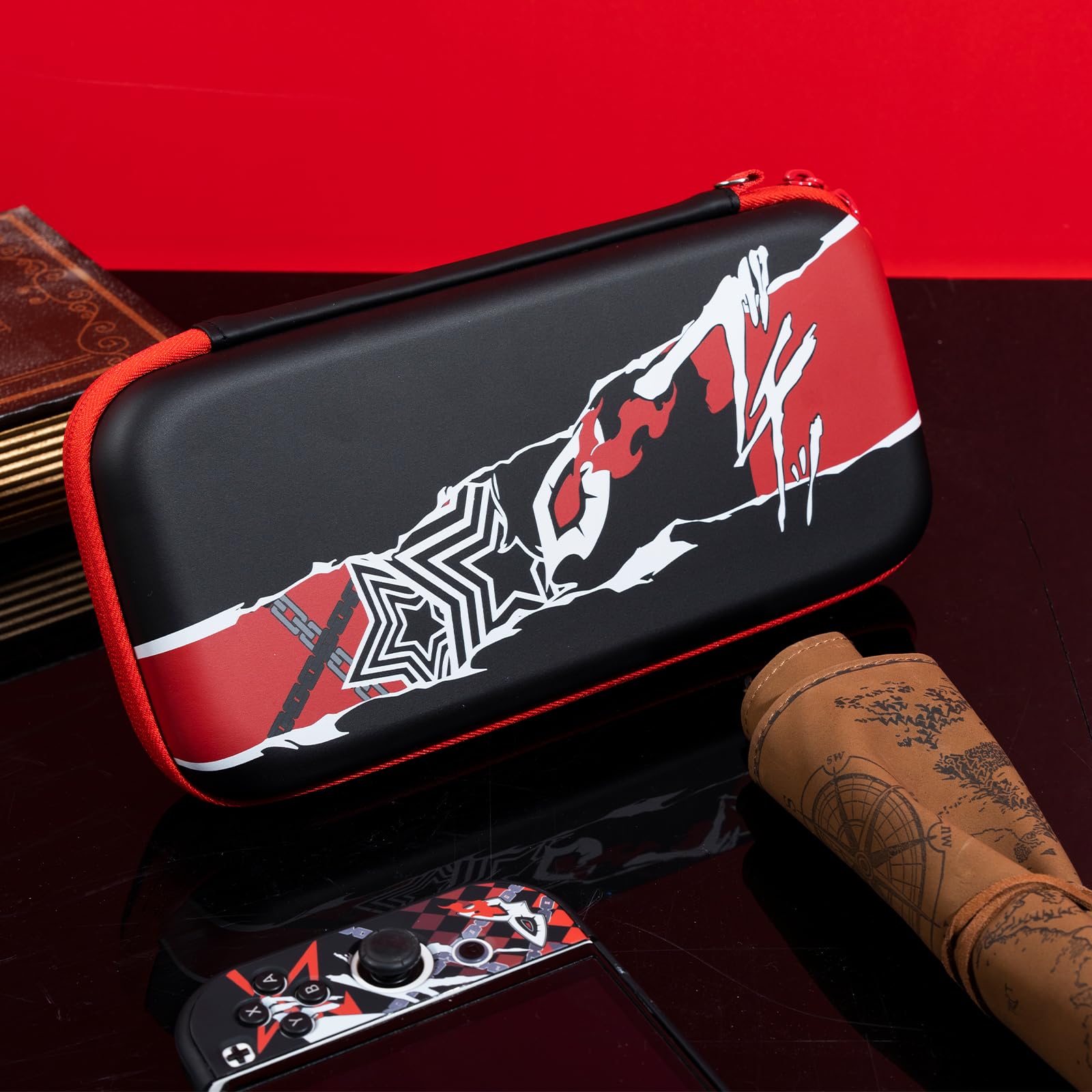Funda de transporte para Nintendo Switch/Switch OLED, funda rígida protectora portátil de viaje con 20 ranuras para tarjetas de juego, funda de almacenamiento rígida para consola Switch y