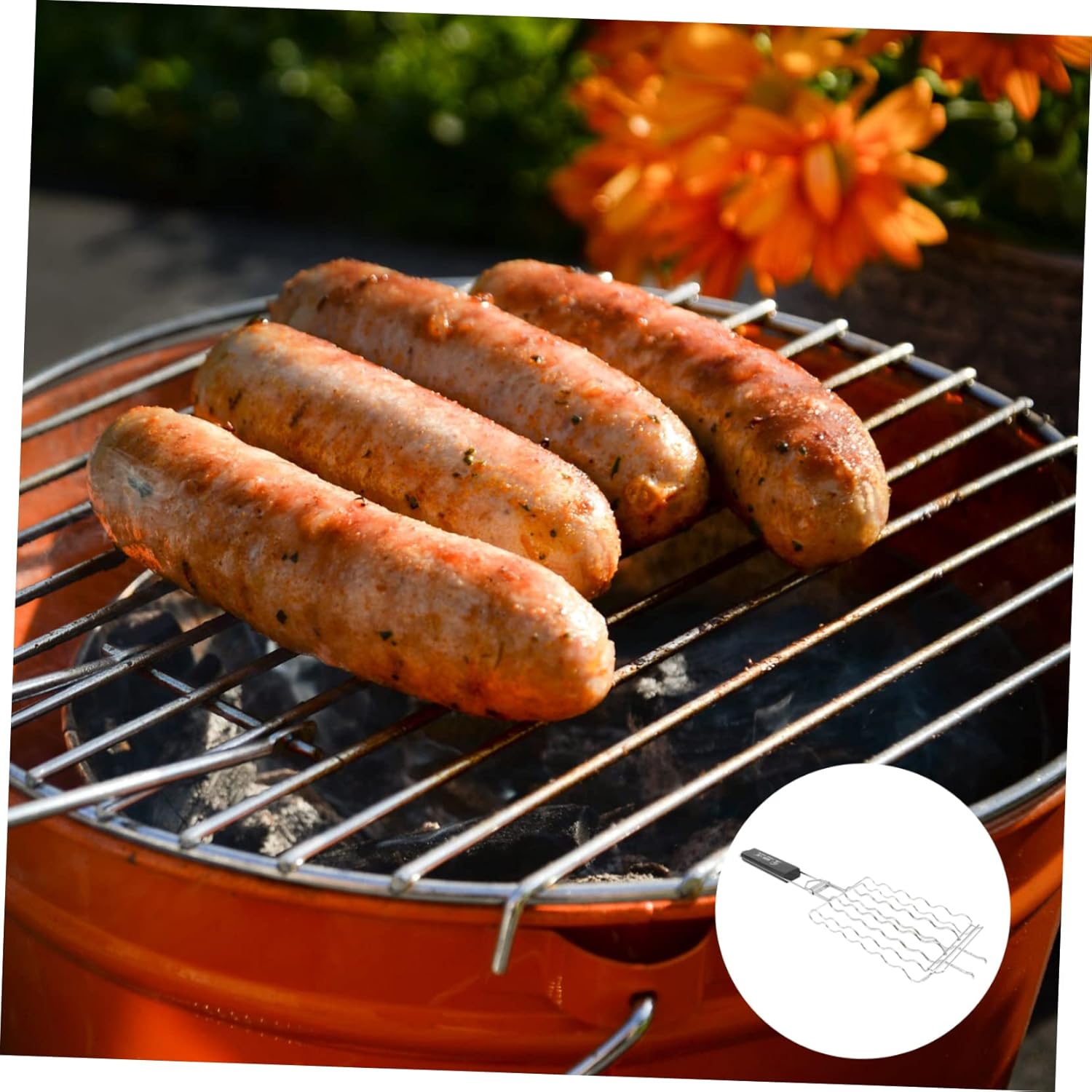Barbecue Grill Net Fish Grilling Rack Bbq Tool Non-stick Mesh Heat Resistant Bbq Mat for Gas Grill Smoker